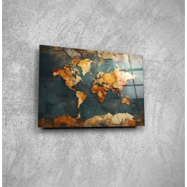 antique world map cam tablo