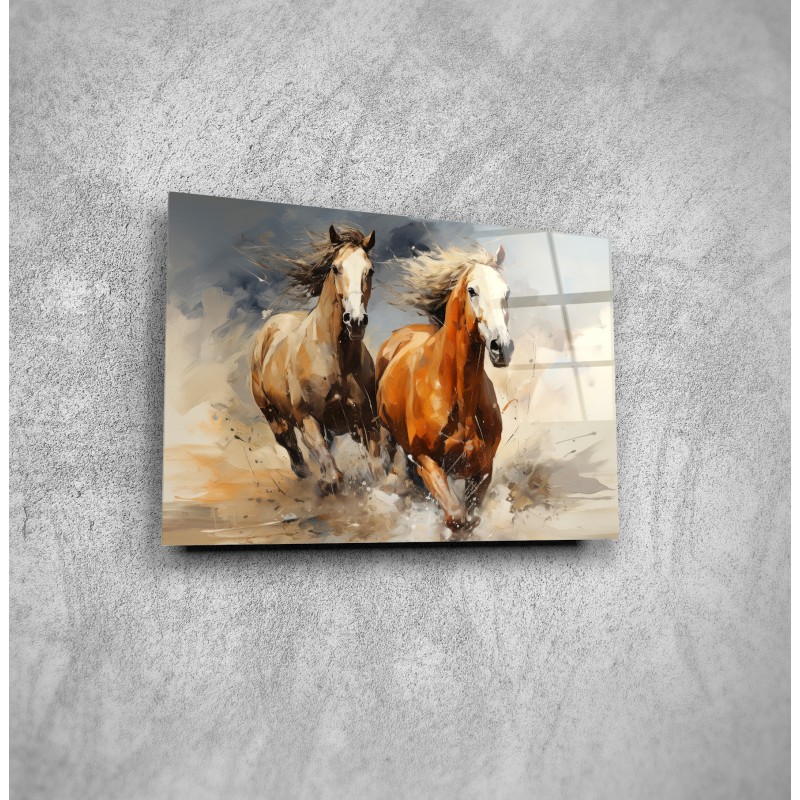 watercolor majestic horses cam tablo